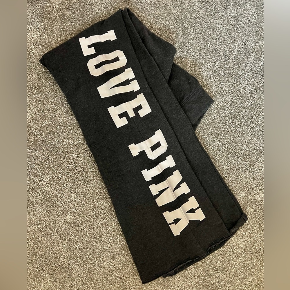 Pink brand wide leg, draw string, one right back pocket only, dark gray, size M